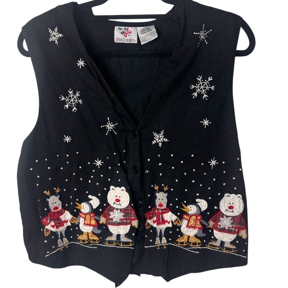 Nutcracker Christmas vest embroidered holiday vest